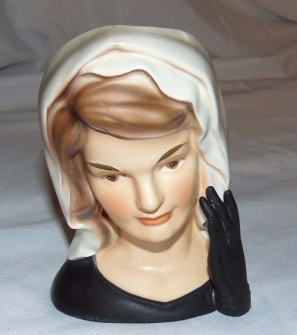 Vintage Jackie Kennedy In Mourning Head Vase Inarco 1964 Measures