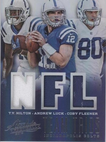 2013 Panini Absolute Andrew Luck Coby Fleener T.Y. Hilton #5
