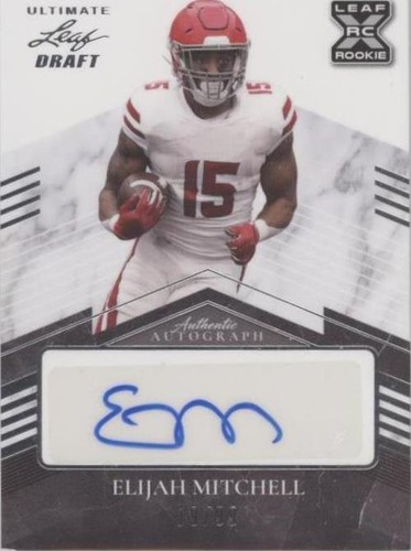 2021 Leaf Ultimate Draft Elijah Mitchell #BA-EM1