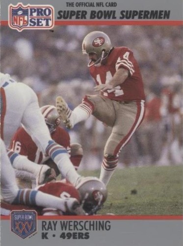 1990 Pro Set Super Bowl XXV Silver Anniversary Ray Wersching #124