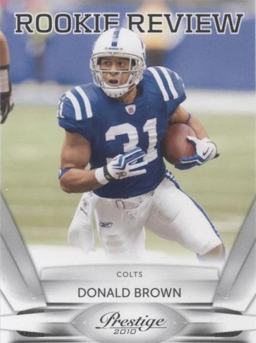 2010 Playoff Prestige Donald Brown #20