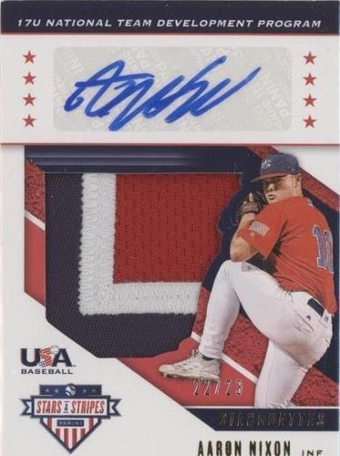 2019 Panini USA Baseball Stars & Stripes - Aaron Nixon #USA-DN