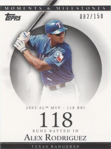 2007 Topps Moments & Milestones - Alex Rodriguez #28-118