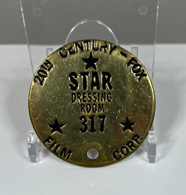 Vintage 20th Century Fox Film Corp STAR Dressing Room 317 Gold Tone Medallion