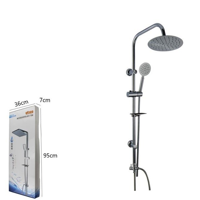 Bagno Colonna Doccia Saliscendi Miscelatore Cromato Rubinetto Soffione 69124 dfh