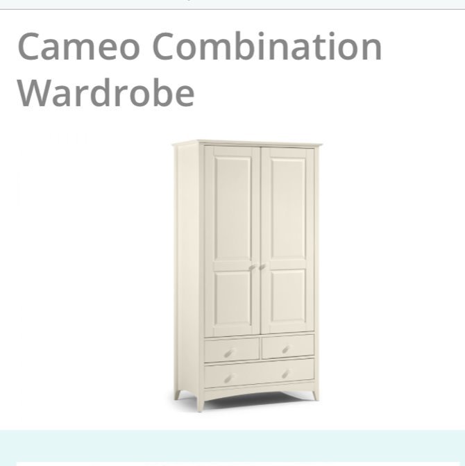 Julian Bowen Cameo Combination Wardrobe 2 Door With Draws