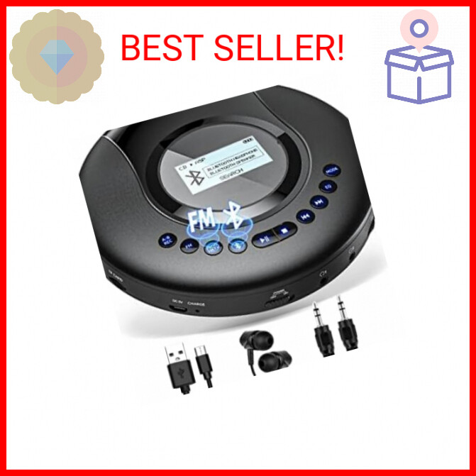 Portable Arafuna, Portable Cd Player Bluetooth With Fm Radio, 2000mah