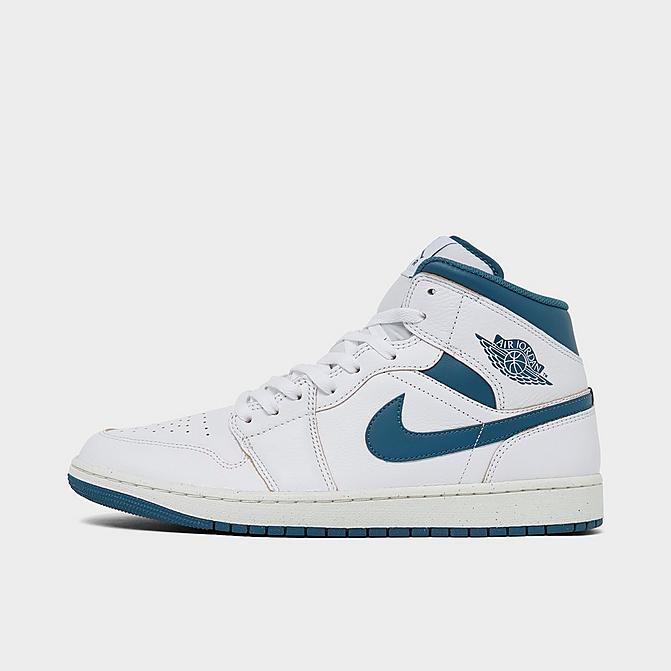 Мужские кроссовки Air Jordan 1 Mid SE FN5215-141 Белый/Промышленный синий/Парусина