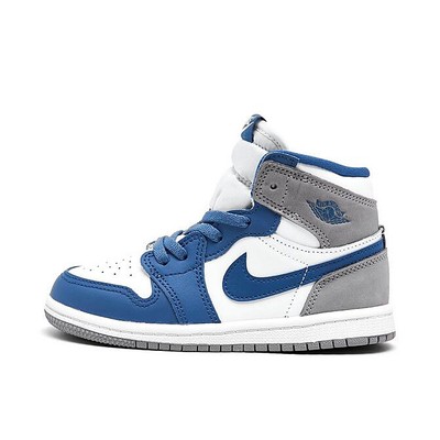 Toddlers Jordan 1 Retro High OG True Blue/White-Cement Grey (FD1413 410)