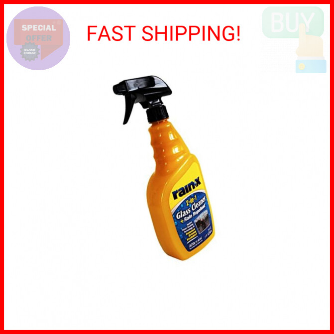 Rain-X 5071268 2-in-1 Glass Cleaner and Rain Repellant, 23 oz. - Provides a Stre