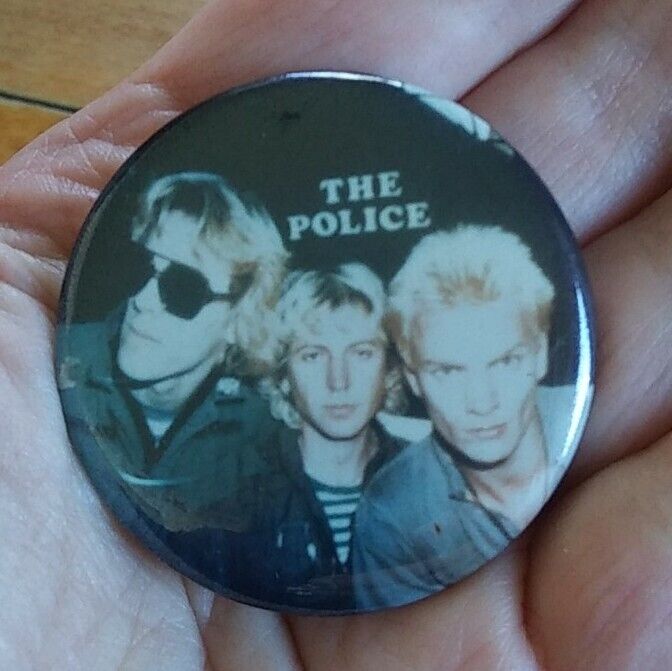 Vintage ~ THE POLICE ~ Group Band Concert Round Pin Pinback Button Badge STING