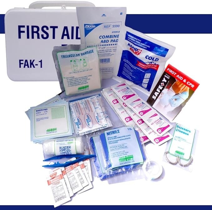 First Aid Kit Minor Emergencies ANSI Weatherproof Plastic Case (FAK1-15P)
