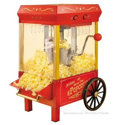 Old Fashion Popcorn Maker Electric Nostalgic Machine Vintage Carnival Kettle Cor