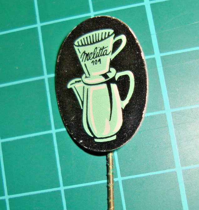 Melitta 101 koffiefilter coffee can vtg - pin badge speldje