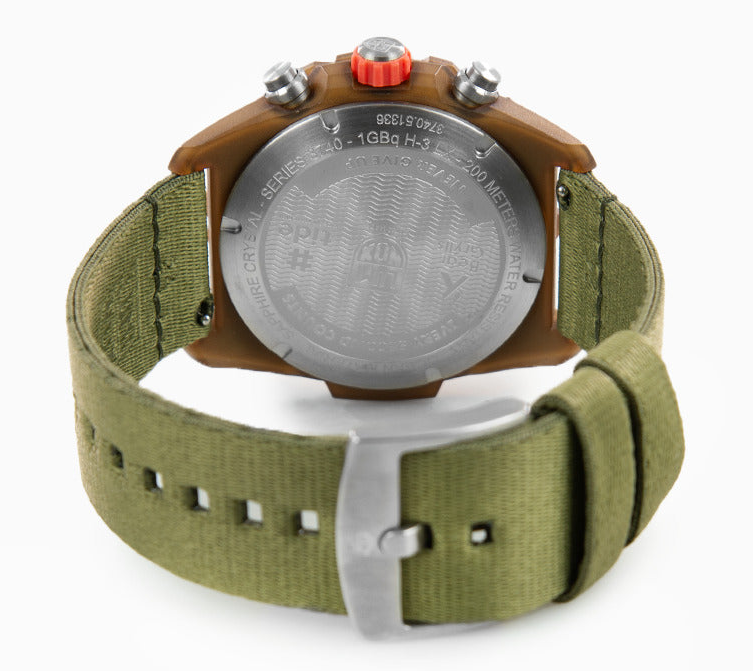 Pre-owned Luminox Green Dial Sapphire Bear Grylls Xb.3757.eco Survival Eco Series Watch