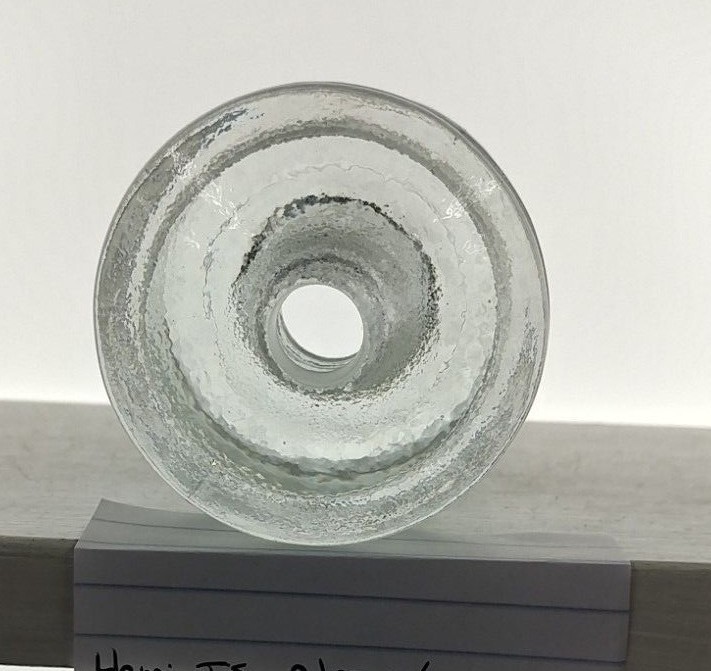 PREDRILLED  CLEAR ANTIQUE T.S. INSULATOR FOR DIY PROJECTS