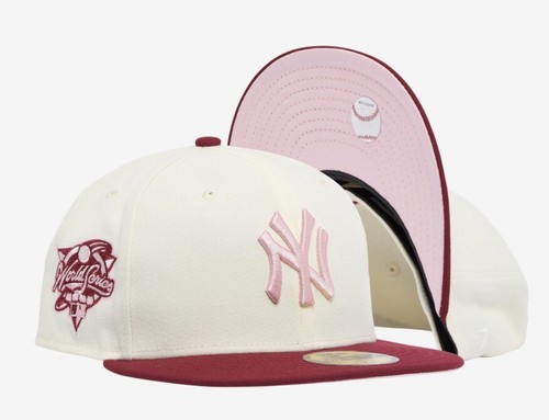 New Era New York Yankees Cardinal & White 59FIFTY Hat Size 7