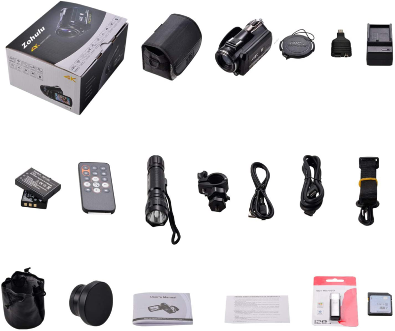 4K Wifi Full Spectrum Camcorders, Ultra HD Infrared Night Vision Paranormal Inve