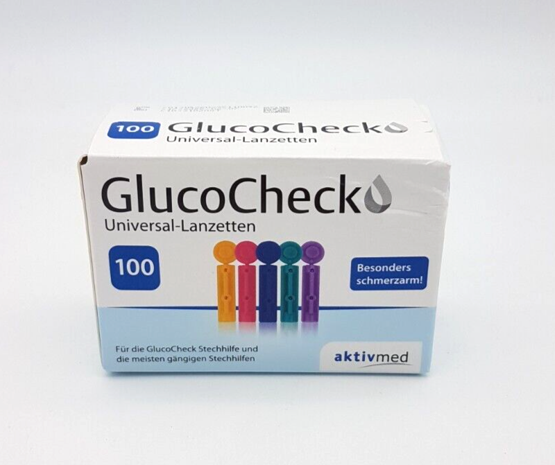 Aktivmed GLUCOCHECK Universal-Lanzetten 100 Stck Blutzuckermessung Stechhilfen
