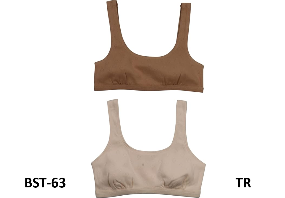 Hanes Girls' Pointelle Square Neck Crop 2 Pack, Golden/Pearl, Small