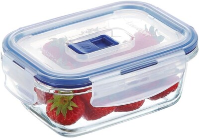 Luminarc Pure Box Active Glass Food Storage Container (Rect, 1.5 cups/380ml)