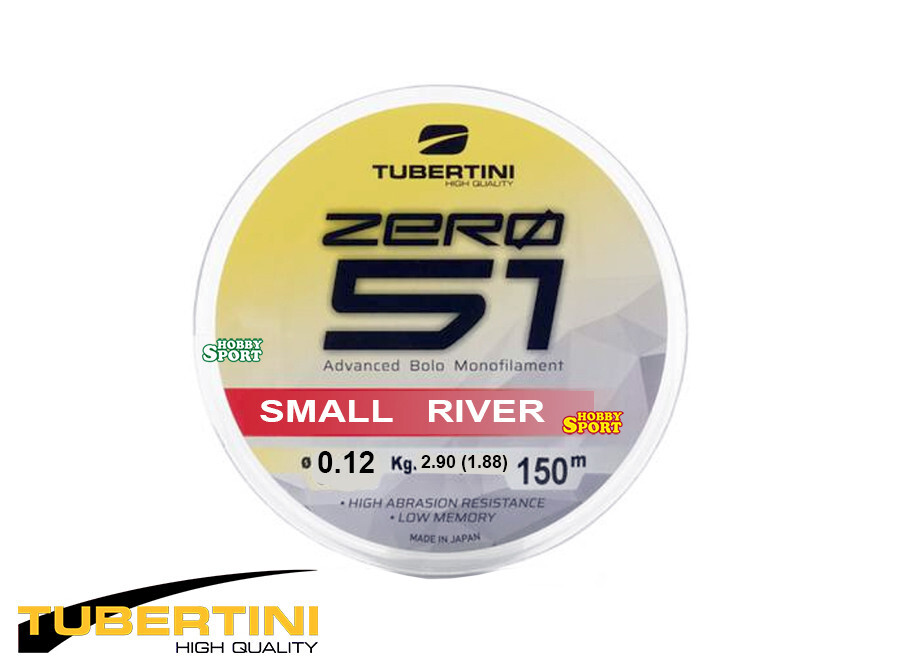 FILO 051 SMALL RIVER 150 MT DIAM. 0,12 MM NYLON ULTRA SOFT x MULINELLO TUBERTINI