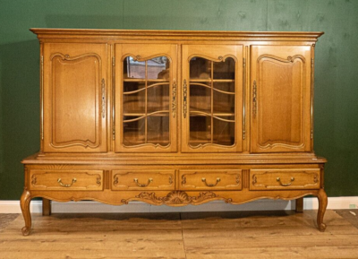 Oak display cheap cabinet ebay