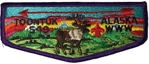 Toontuk Lodge 549 Midnight Sun Council AK S2b Flap PUR Bdr