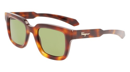 Модные солнцезащитные очки Havana диаметром 48 мм Ferragamo Mens SF1064S-240 Fashion