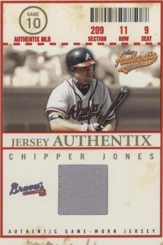 2005 Fleer Authentix - Chipper Jones #JA-CJ