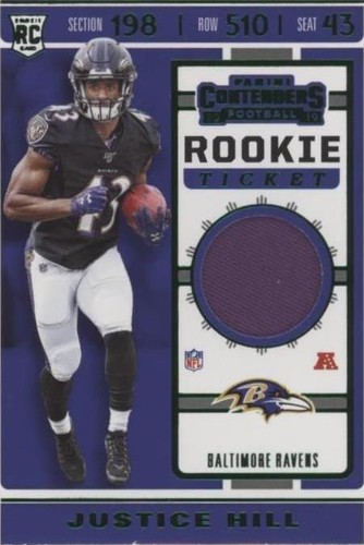 2019 Panini Contenders Justice Hill #RTS-29