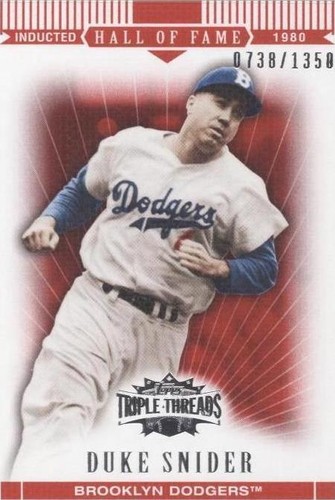 2007 Topps Triple Threads - Duke Snider #99