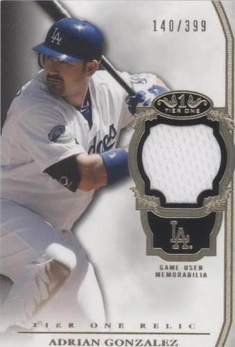 2013 Topps Tier One - Adrian Gonzalez #TOR-AG