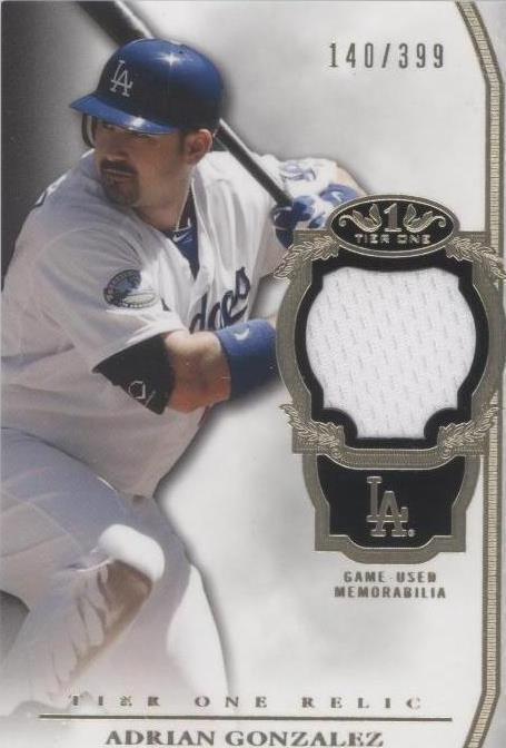 2013 Topps Tier One - Adrian Gonzalez #TOR-AG