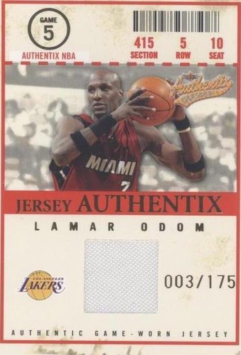 2004-05 Fleer Authentix - Lamar Odom #JA-LO