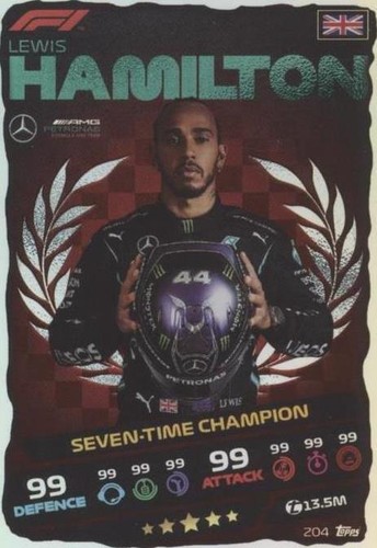 2021 Topps F1 Turbo Attax - Lewis Hamilton #204