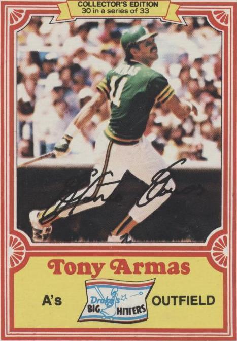 1981 Topps Drake's Big Hitters - Tony Armas #30