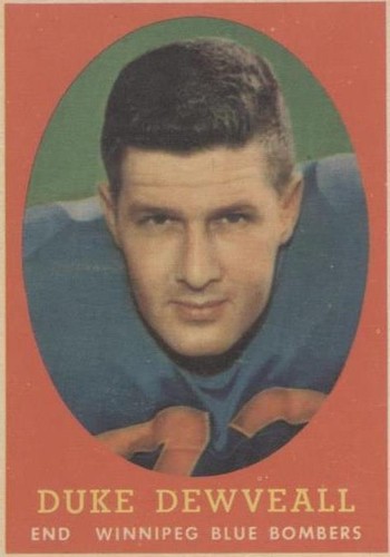 1958 Topps CFL Duke Dewveall #23