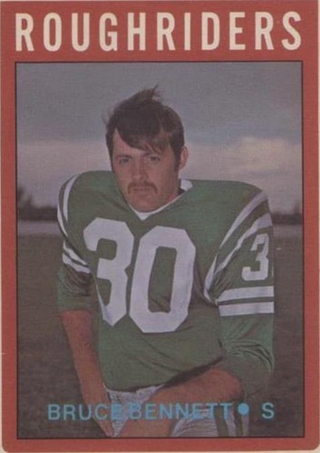 1972 O-Pee-Chee Canadian Football League Bruce Bennett #84