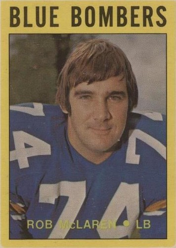 1972 O-Pee-Chee Canadian Football League Rob Mclaren #111