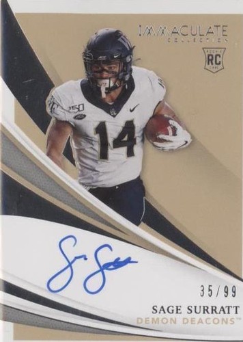 2021 Panini Immaculate Collection Collegiate Sage Surratt #117