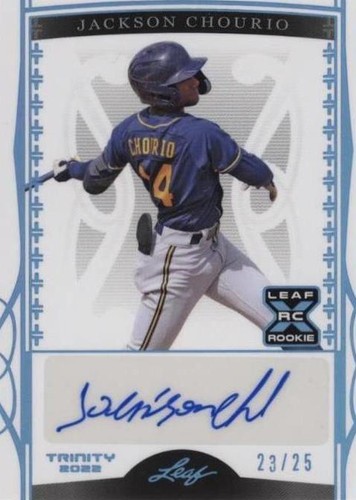 2022 Leaf Trinity - Jackson Chourio #BA-JC1