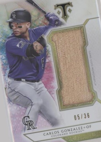 2018 Topps Triple Threads - Carlos Gonzalez #SJR-CG3