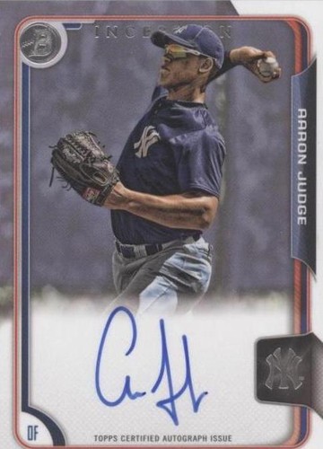 2015 BOWMAN INCEPTION AUTOGRAPH AARON JUDGE PSA 9 MINT