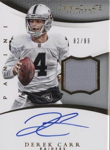 2015 Panini Immaculate Collection Derek Carr #ISP-DC
