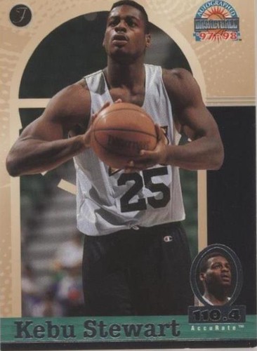 1997 Score Board Autographed Basketball - Kebu Stewart #49