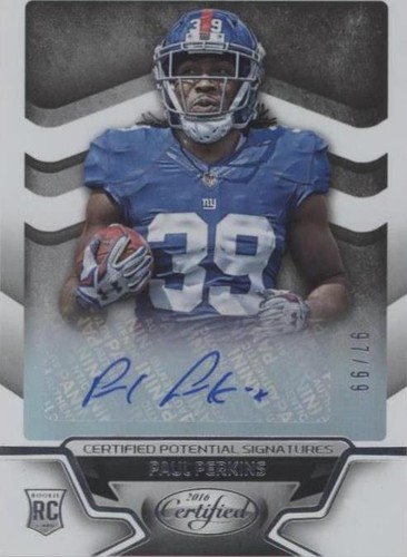 2016 Panini Certified Paul Perkins #CPS-PP
