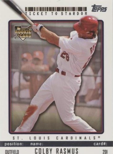 2009 Topps Ticket To Stardom - Colby Rasmus #201