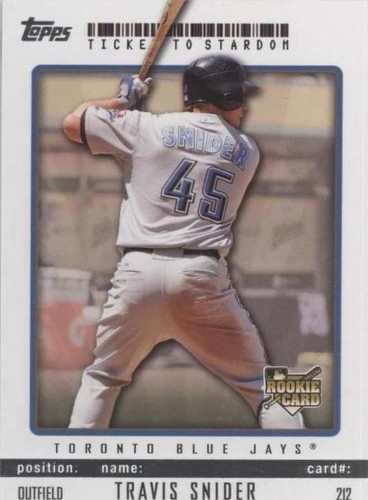 2009 Topps Ticket To Stardom - Travis Snider #212