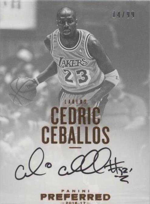 2016-17 Panini Preferred - Cedric Ceballos #113